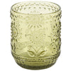 EMBOSSED FLOWER DRINKING GLASS