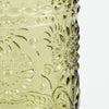 EMBOSSED FLOWER DRINKING GLASS