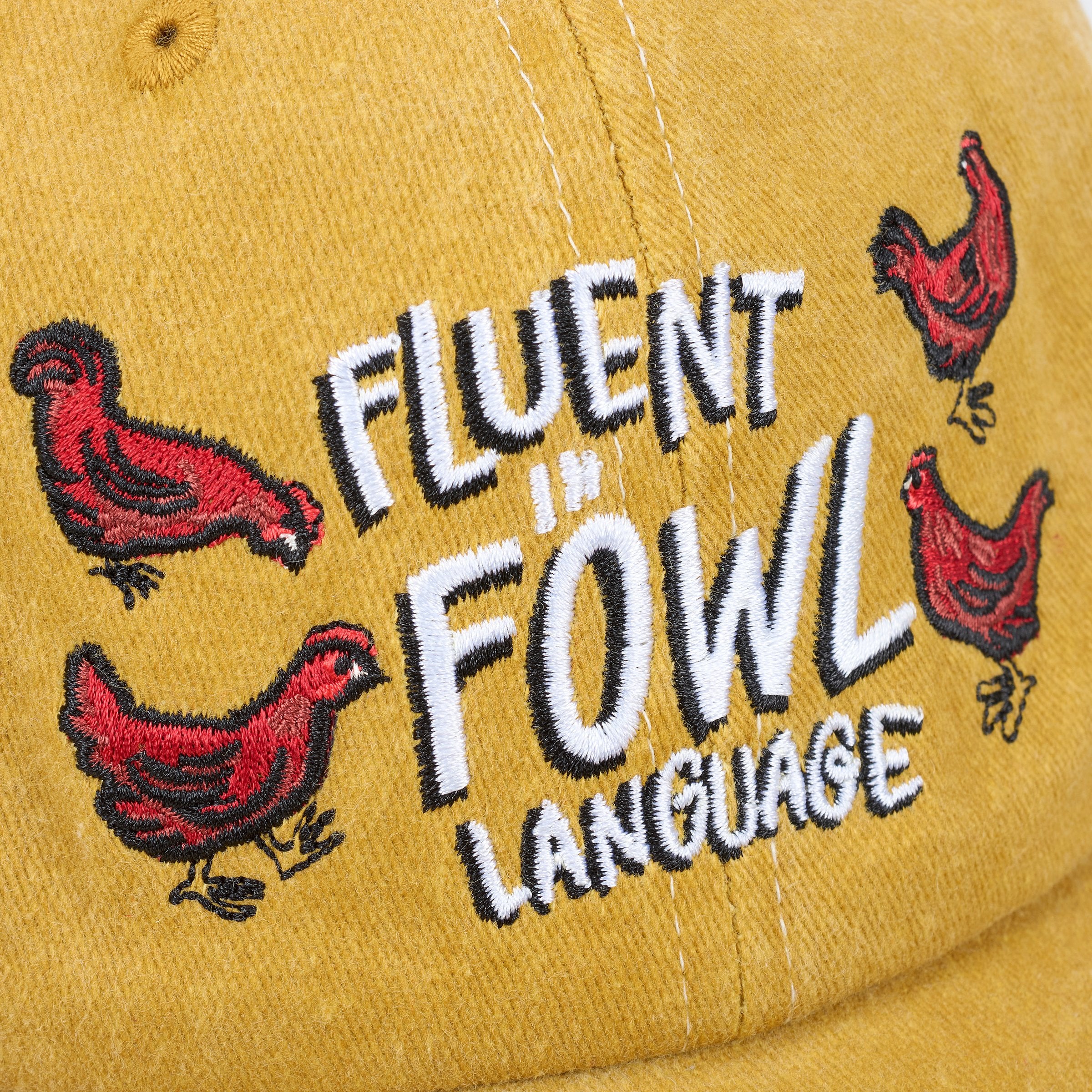 FLUENT FOWL LANGUAGE BASEBALL CAP