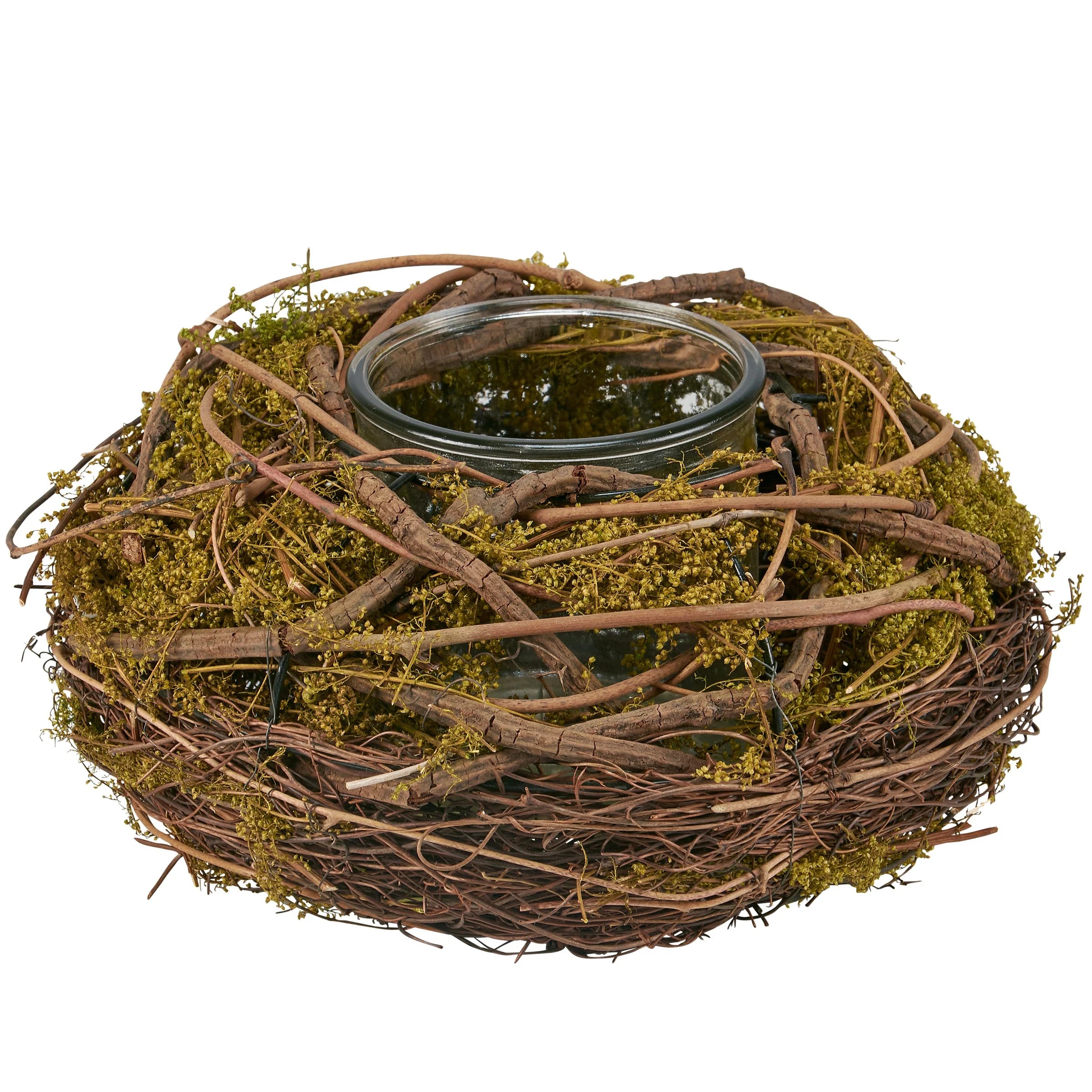 MOSS BALL CANDLE HOLDER