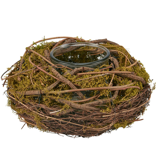 MOSS BALL CANDLE HOLDER