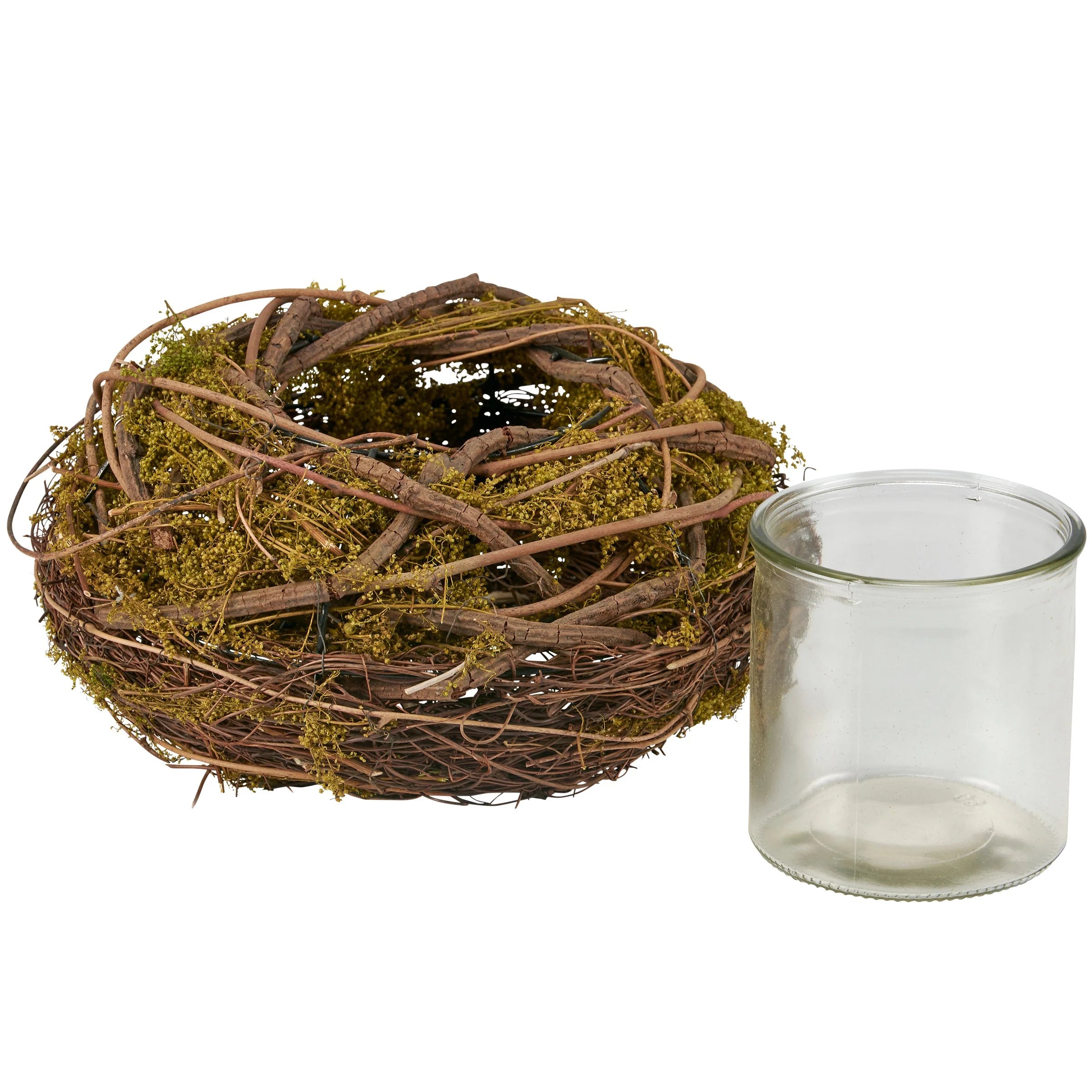 MOSS BALL CANDLE HOLDER