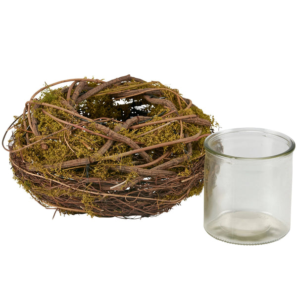 MOSS BALL CANDLE HOLDER