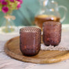 EMBOSSED FLOWER DRINKING GLASS