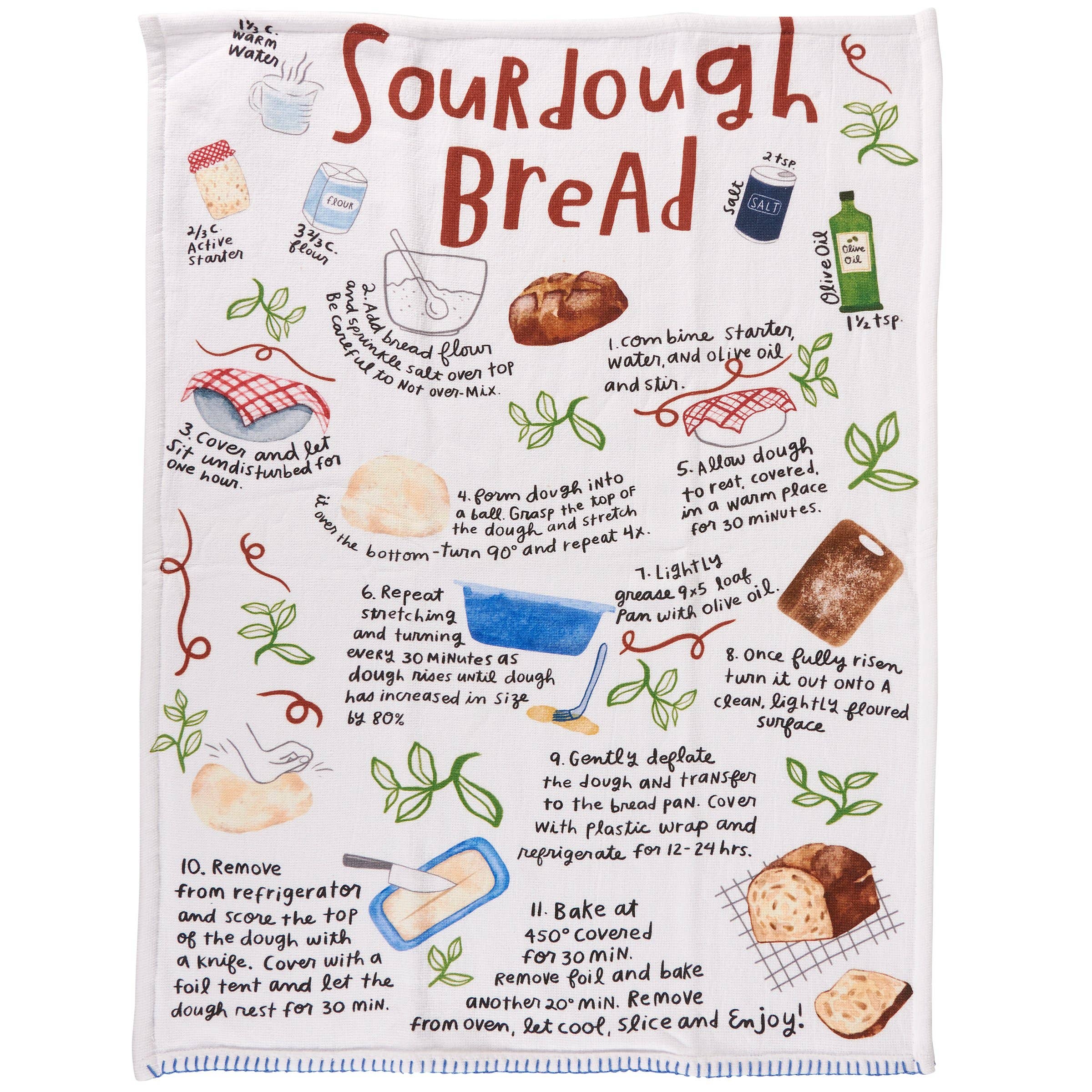 SOURDOUGH BREAD RECIPE KITCHEN TOWEL