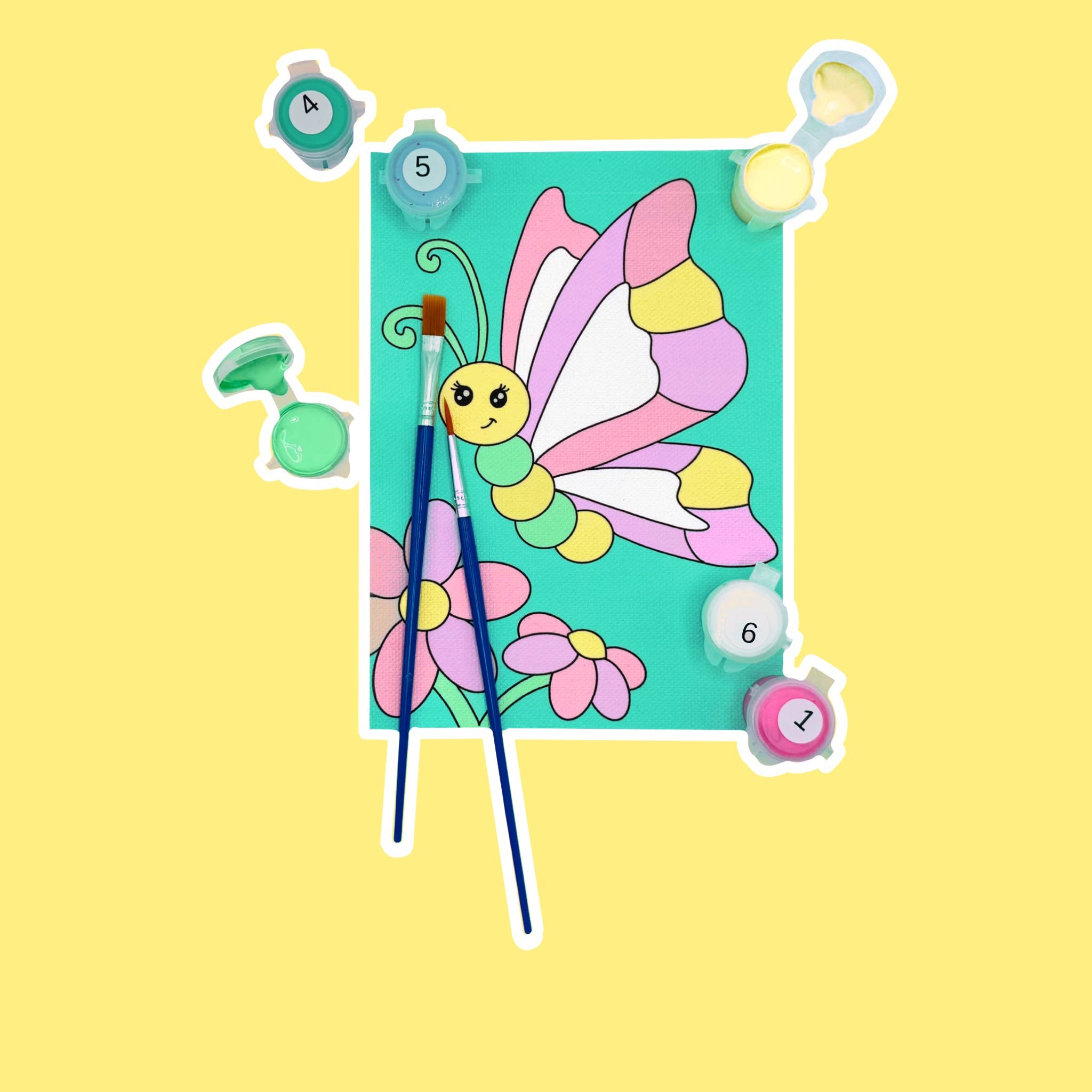 BUTTERFLY - MINI PAINT BY NUMBER KIT (5X7)