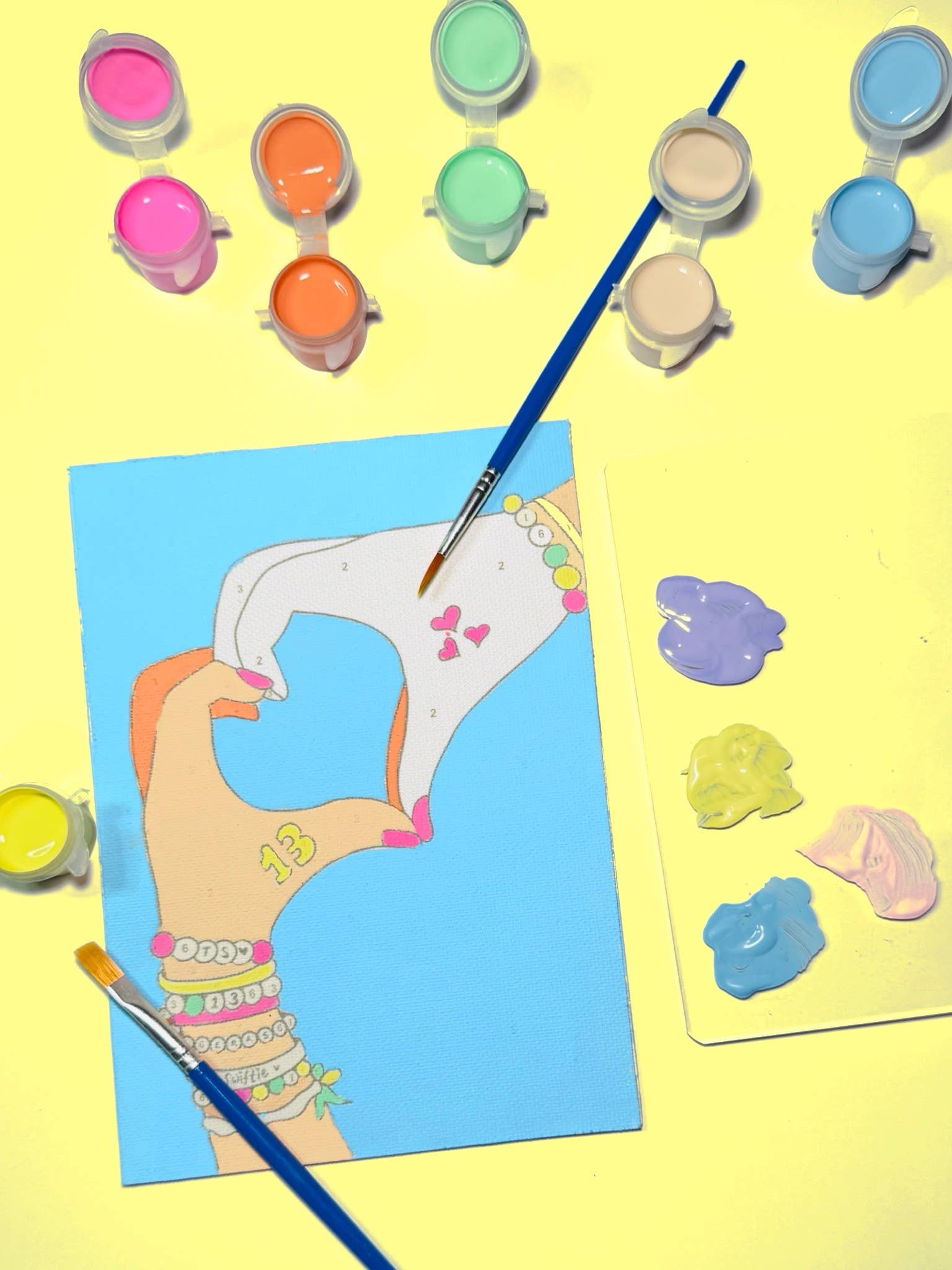 SWIFTIE HEART HANDS - MINI PAINT BY NUMBER KIT (5X7)