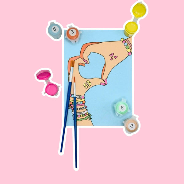 SWIFTIE HEART HANDS - MINI PAINT BY NUMBER KIT (5X7)