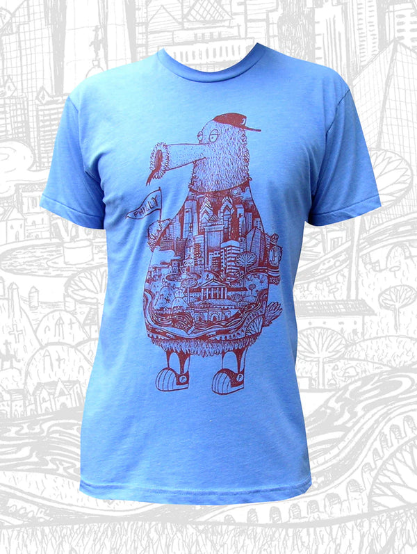 PHILADELPHIA PHILLIES PHANATIC UNISEX T-SHIRT BLUE