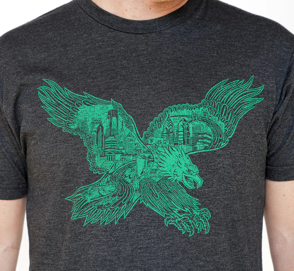 EAGLE SKYLINE BLACK UNISEX TEE
