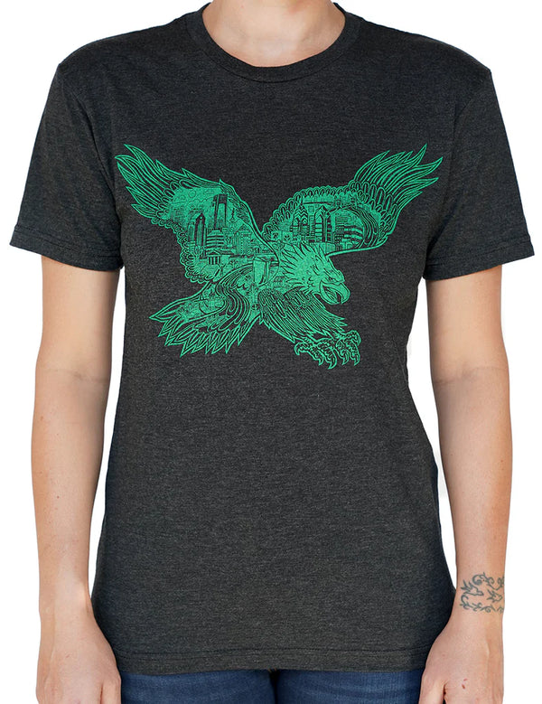 EAGLE SKYLINE BLACK UNISEX TEE