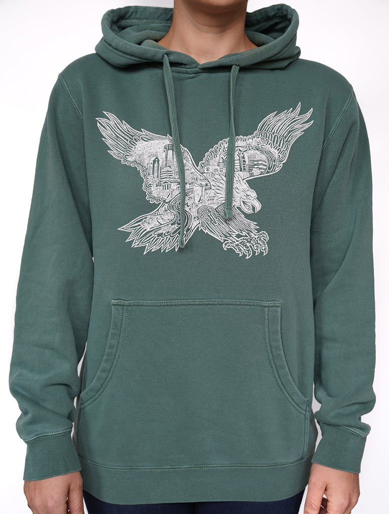 EAGLE SKYLINE PIGMENT DYE HOODIE