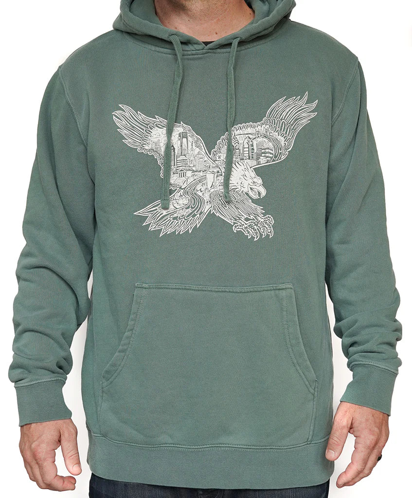 EAGLE SKYLINE PIGMENT DYE HOODIE