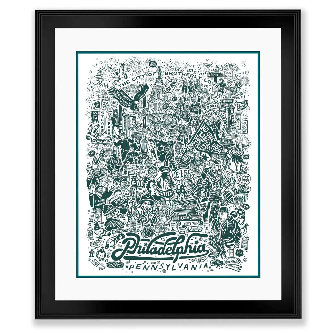 PARTY ON BROAD PRINT 16X20