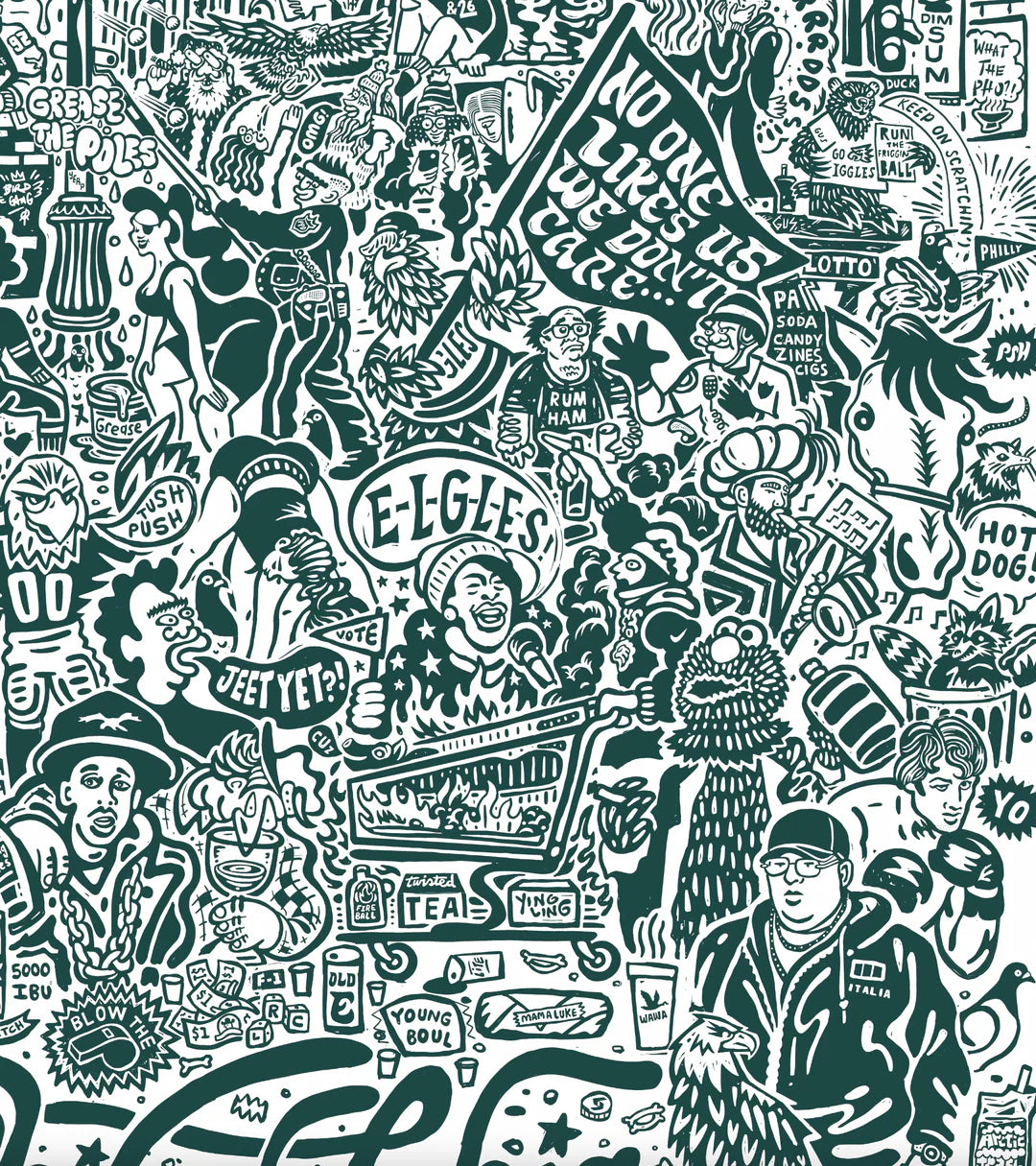 PARTY ON BROAD PRINT 16X20