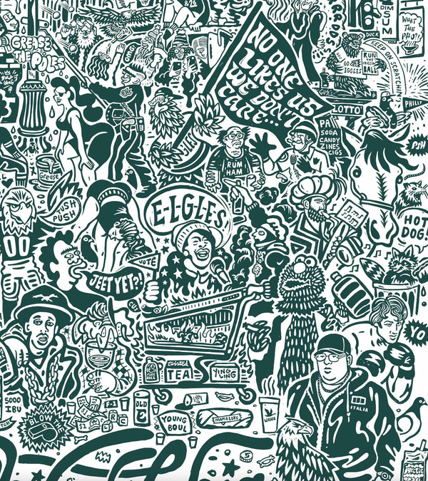 PARTY ON BROAD PRINT 16X20