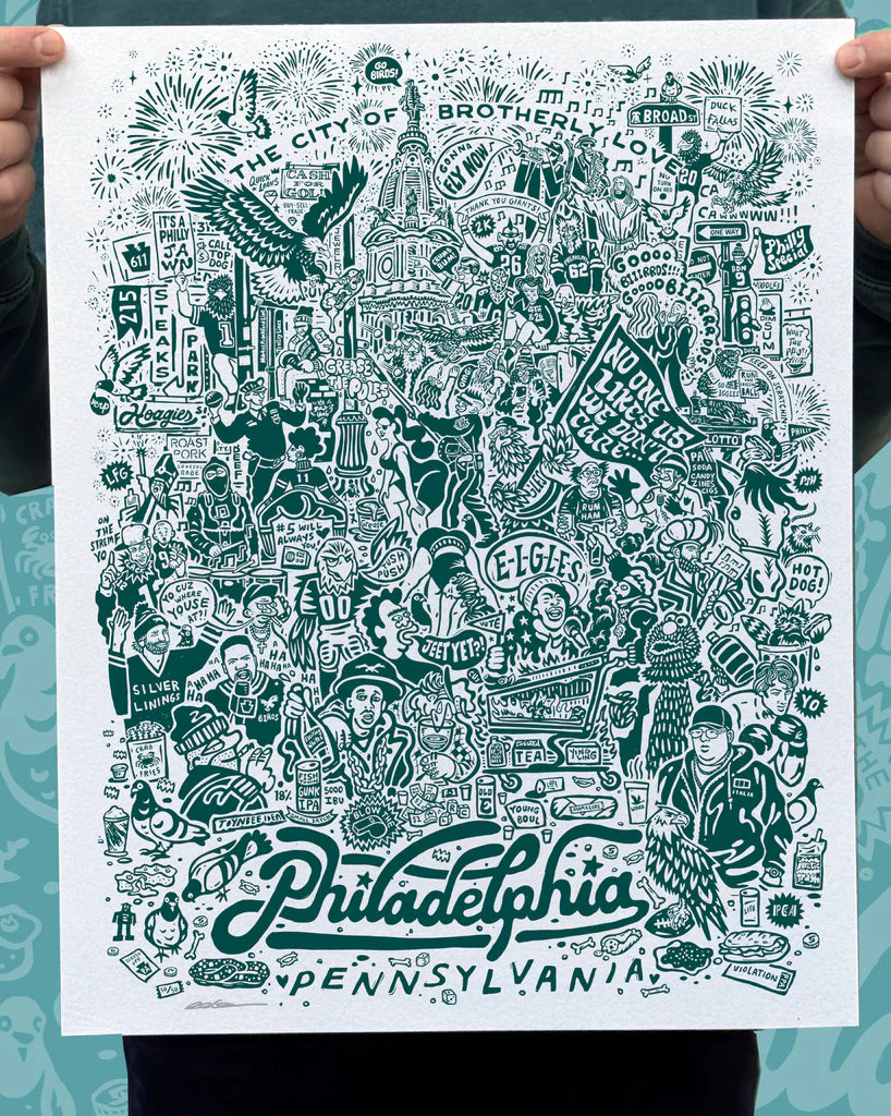 PARTY ON BROAD PRINT 16X20