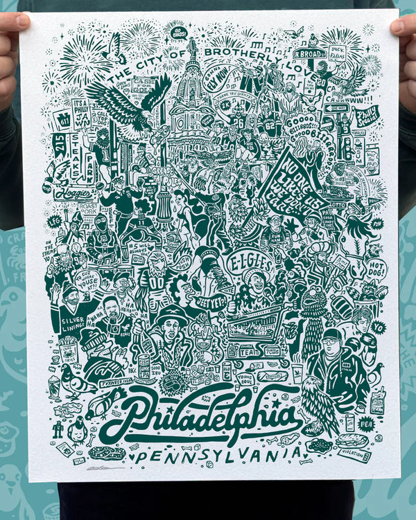 PARTY ON BROAD PRINT 16X20