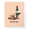 YOU AGE WELL WINE CHEESE CHARCUTERIE FUN BIRTHDAY GREETING CARD