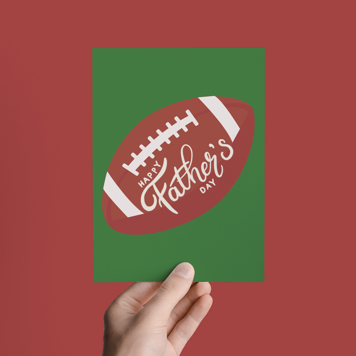 HAPPY FATHER'S DAY FOOTBALL SPORTS DAD GREETING CARD