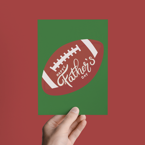 HAPPY FATHER'S DAY FOOTBALL SPORTS DAD GREETING CARD