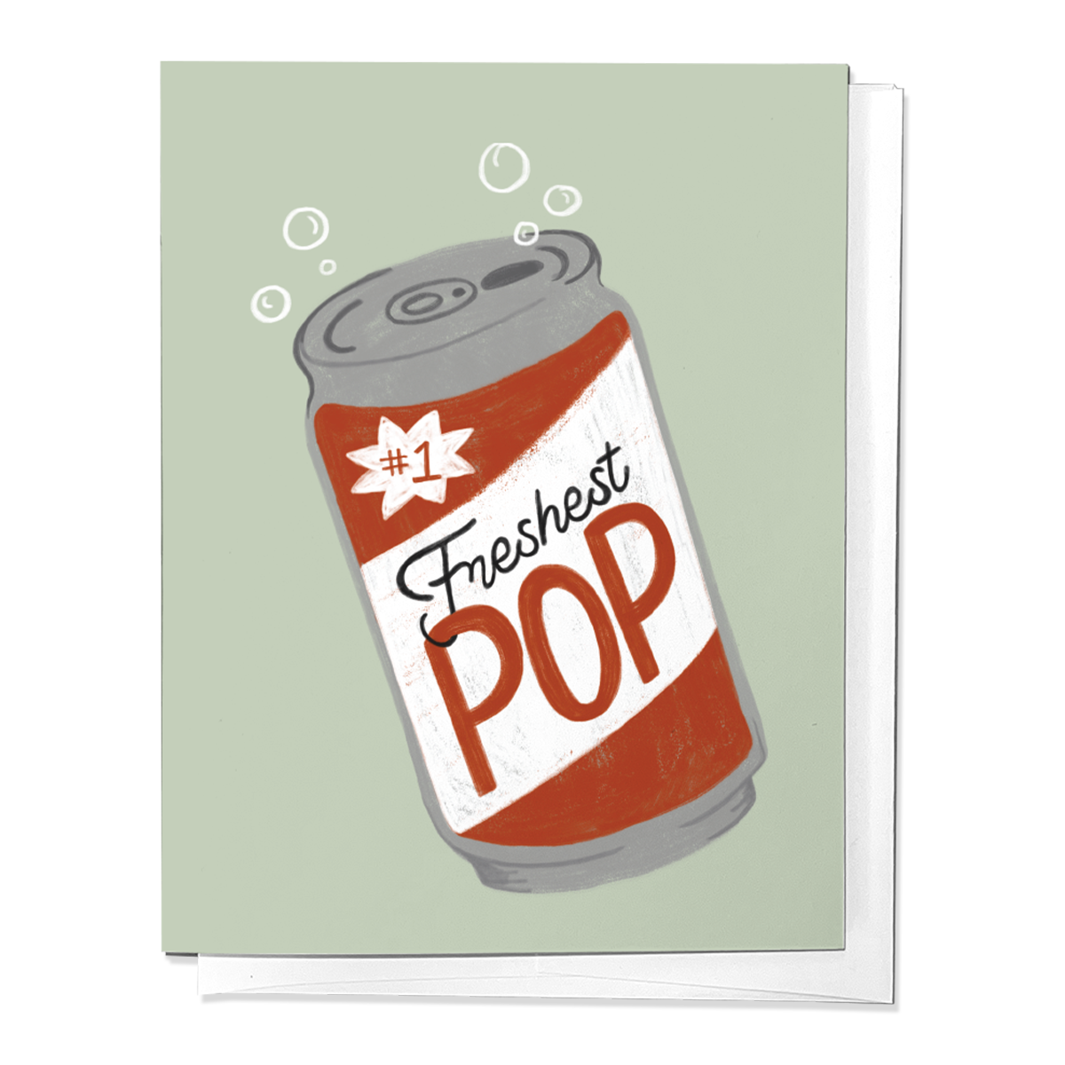THE FRESHEST POP SODA CAN FATHER'S DAY GREETING CARD