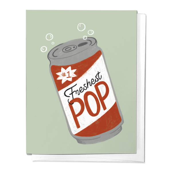 THE FRESHEST POP SODA CAN FATHER'S DAY GREETING CARD