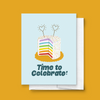 TIME TO CELEBRATE! PRIDE CAKE CONGRATULATIONS GREETING CARD