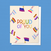 PROUD OF YOU, PRIDE FLAGS CONGRATULATIONS GREETING CARD