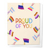 PROUD OF YOU, PRIDE FLAGS CONGRATULATIONS GREETING CARD
