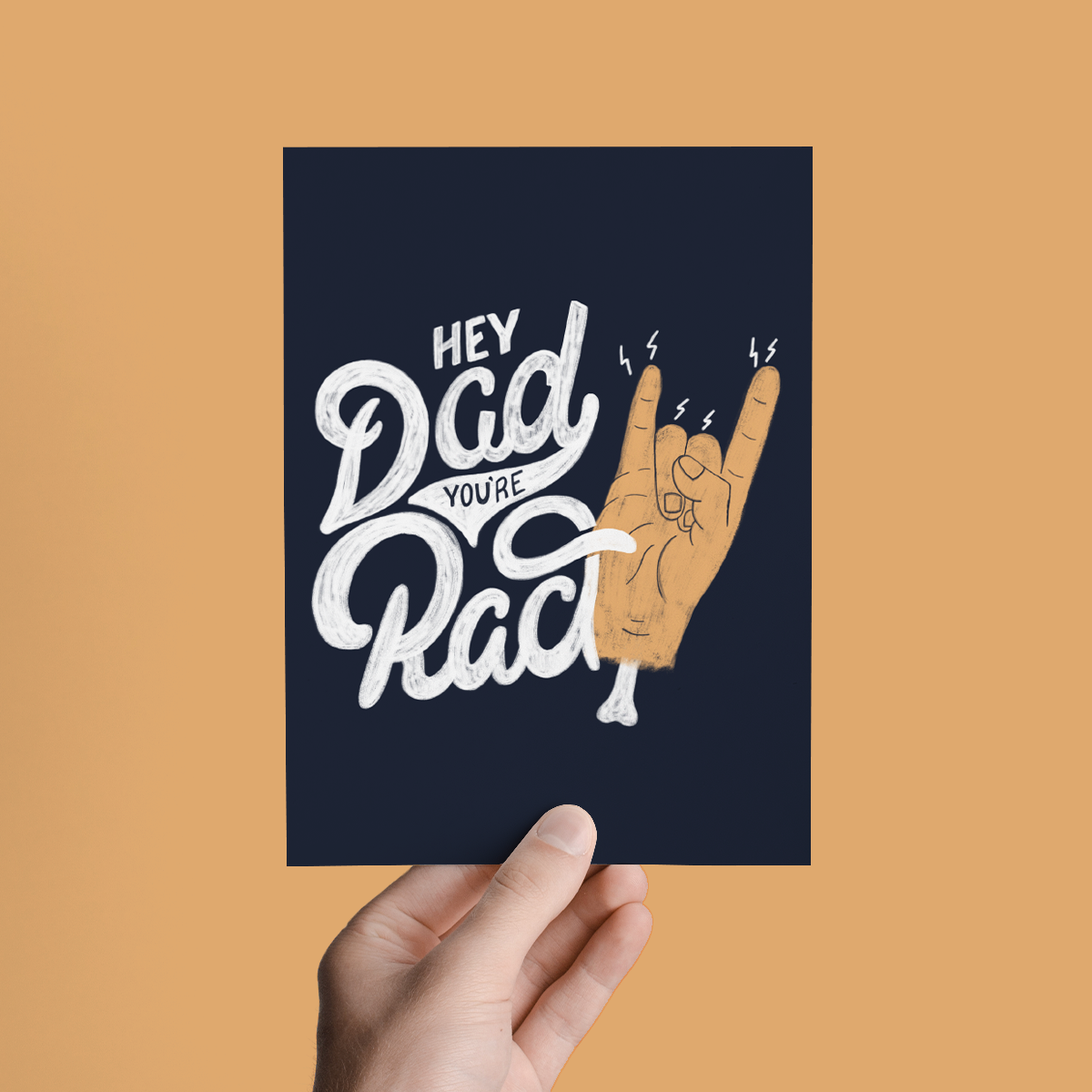 HEY DAD, YOU'RE RAD FATHER'S DAY COOL HOLIDAY GREETING CARD