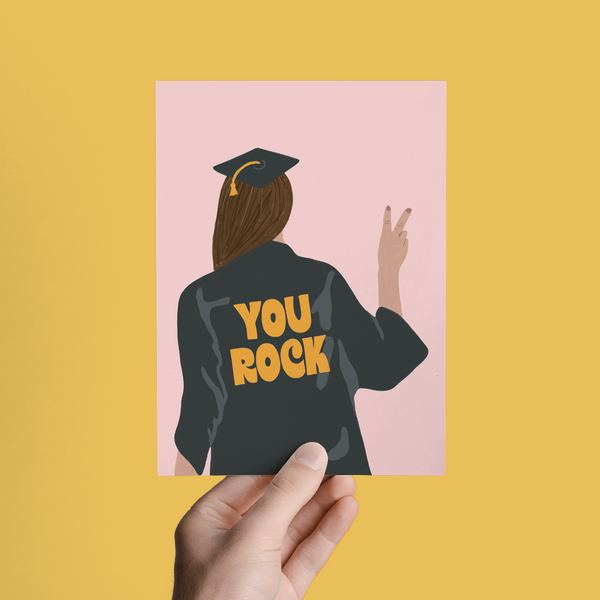 YOU ROCK GRADUATION CONGRATULATIONS COLLEGE GREETING CARD