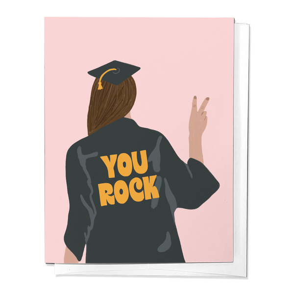 YOU ROCK GRADUATION CONGRATULATIONS COLLEGE GREETING CARD
