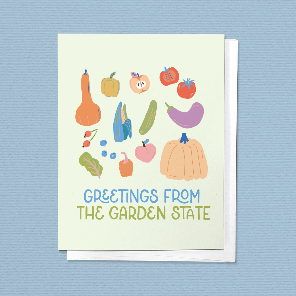 SENDING LOVE FROM THE GARDEN STATE, NEW JERSEY LOVE, FRIENDSHIP, GREETING CARD