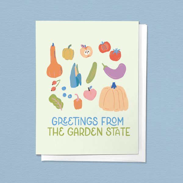 SENDING LOVE FROM THE GARDEN STATE, NEW JERSEY LOVE, FRIENDSHIP, GREETING CARD