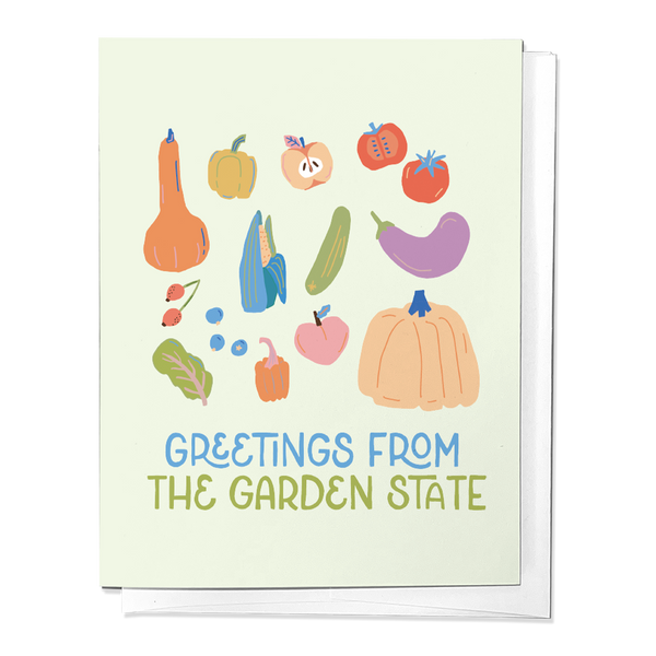 SENDING LOVE FROM THE GARDEN STATE, NEW JERSEY LOVE, FRIENDSHIP, GREETING CARD