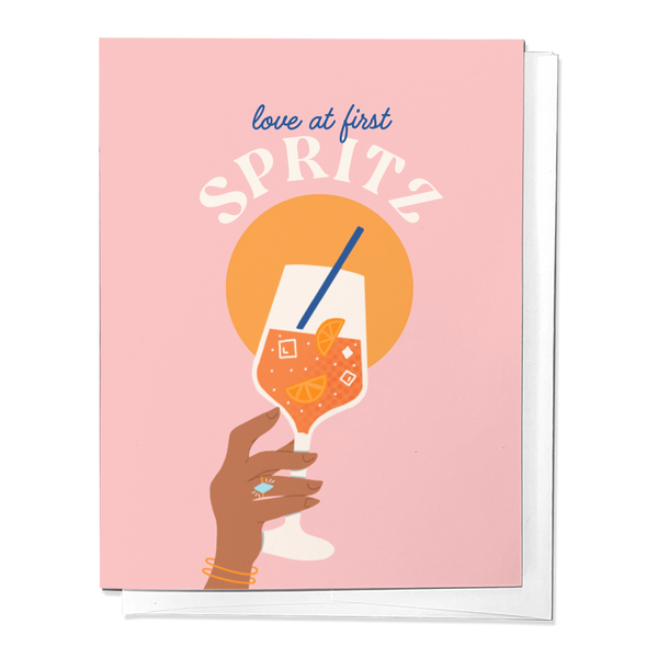 LOVE AT FIRST SPRITZ, APEROL BRIDAL WEDDING CONGRATULATIONS GREETING CARD
