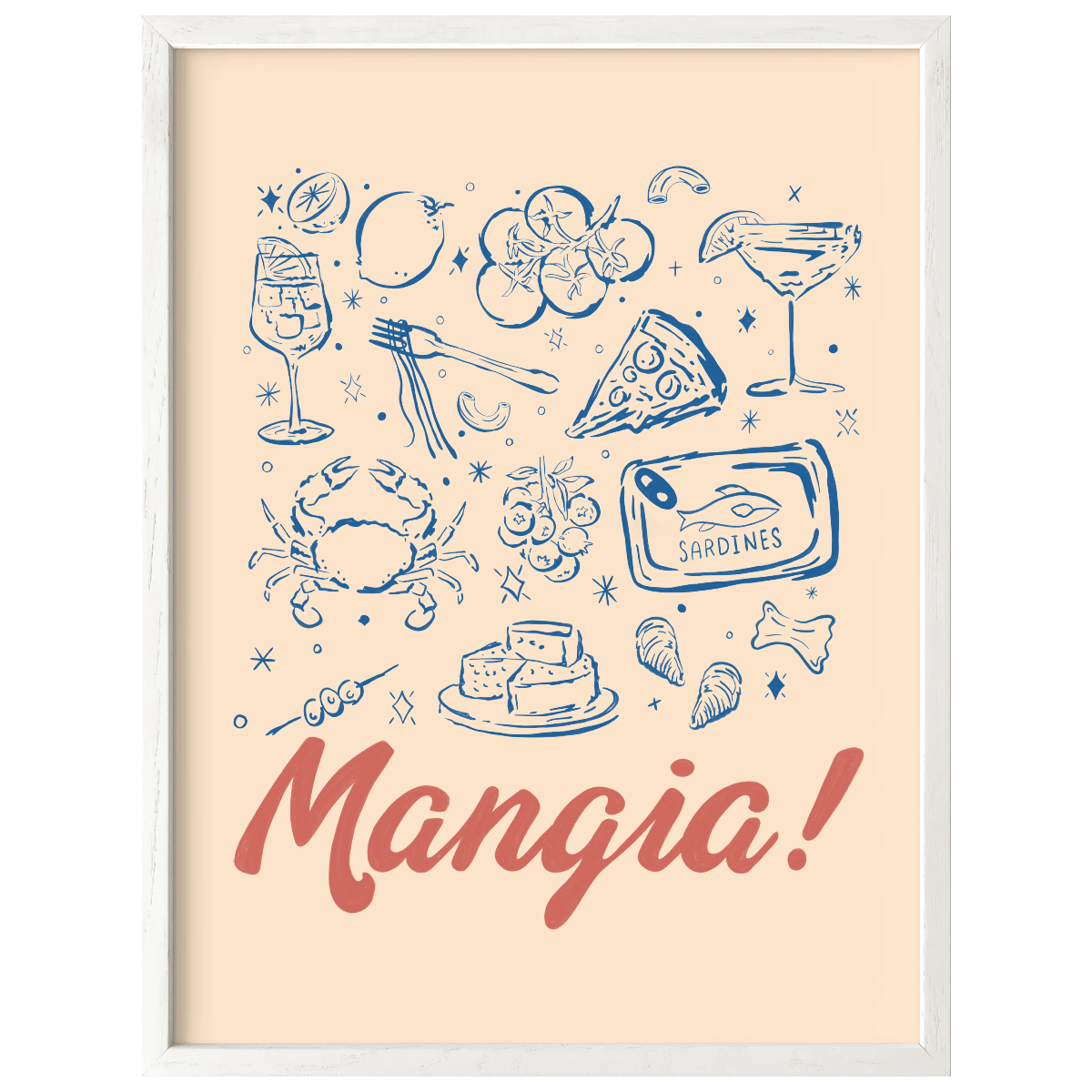 MANGIA ITALIAN FOOD ITALY KITCHEN 8X10 ART PRINT POSTER