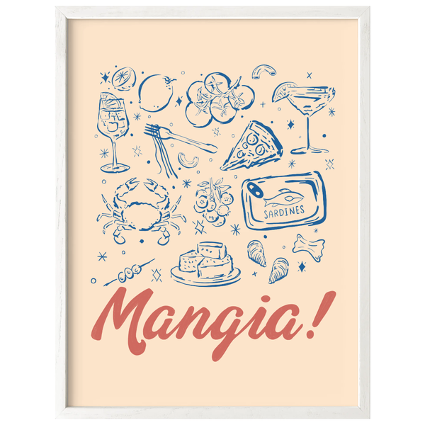 MANGIA ITALIAN FOOD ITALY KITCHEN 8X10 ART PRINT POSTER