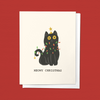 HAVE A MEOWY CHRISTMAS HOLIDAY CAT KITTEN GREETING CARD