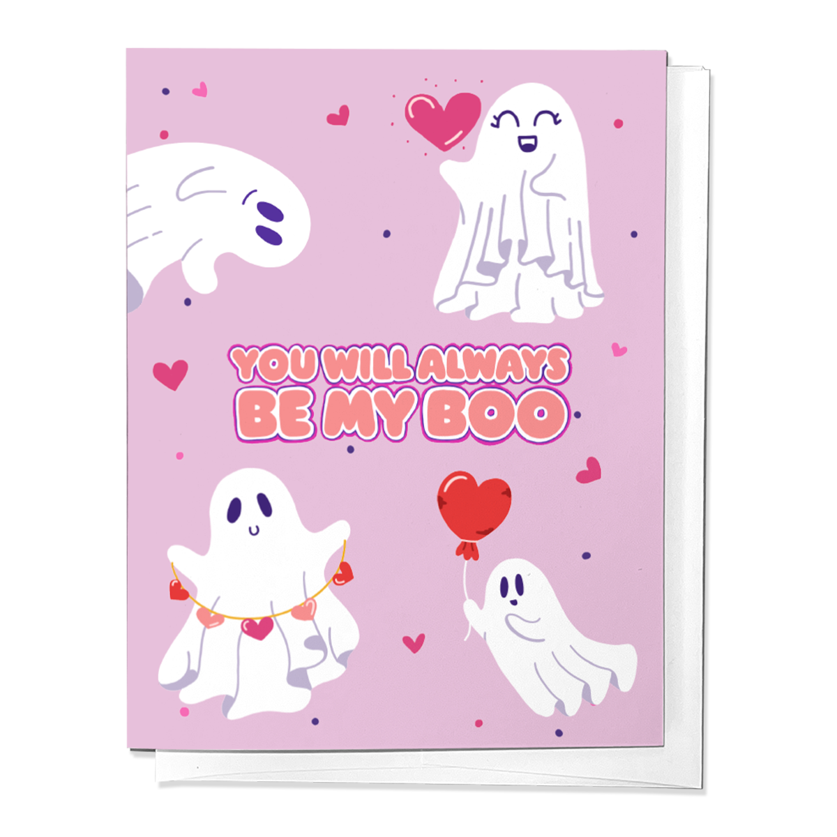 YOU WILL ALWAYS BE MY BOO, GHOST ANNIVERSARY LOVE VALENTINE GREETING CARD