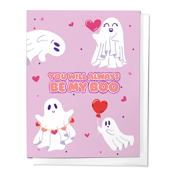YOU WILL ALWAYS BE MY BOO, GHOST ANNIVERSARY LOVE VALENTINE GREETING CARD