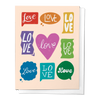 SPREADING LOVE, PRIDE AND PROUD RAINBOW GREETING CARD