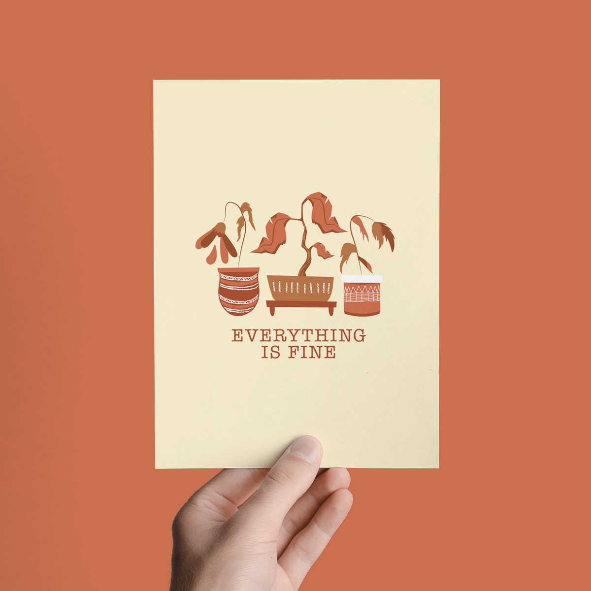 EVERYTHING IS FINE SORRY, CONDOLENCE GREETING CARD