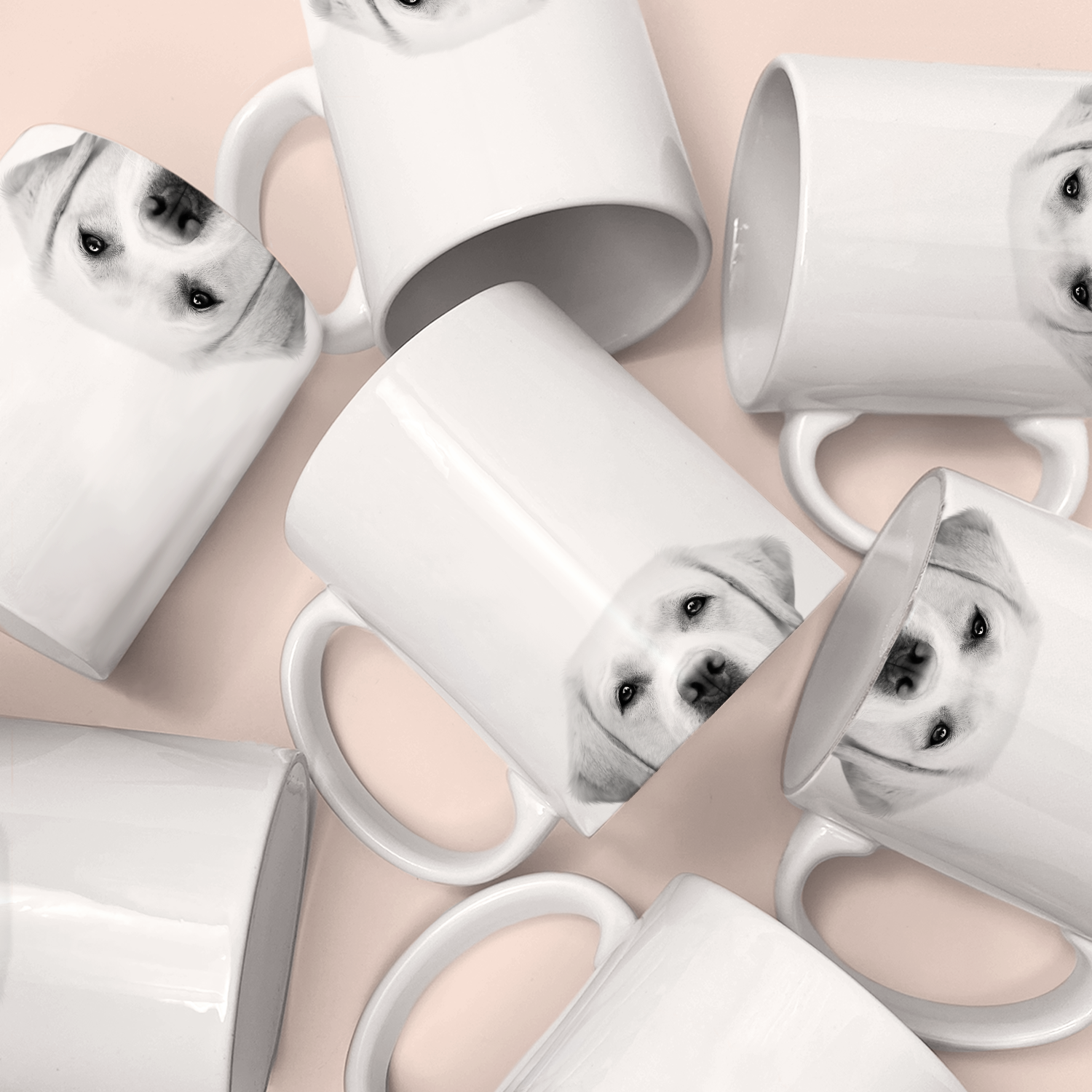 PEEKING YELLOW LAB MUG