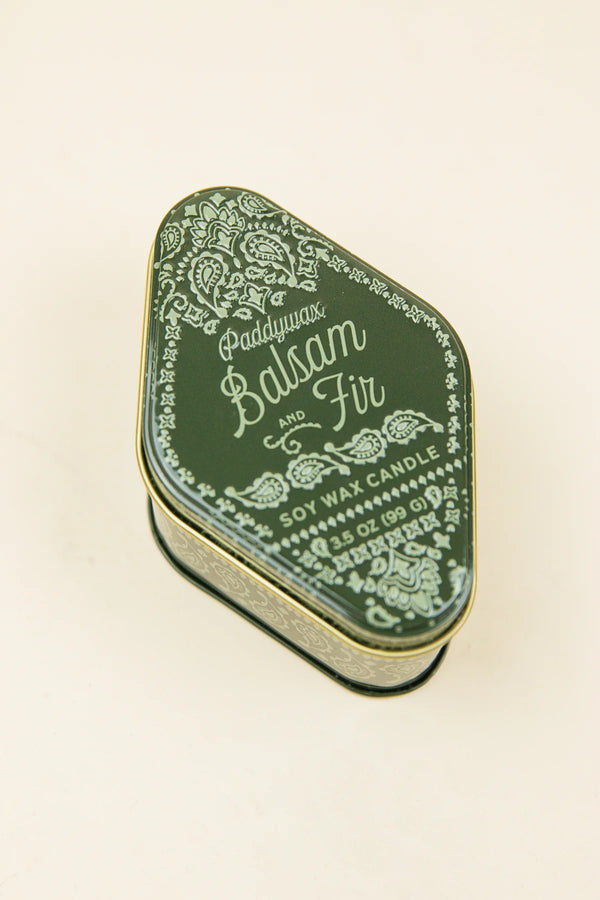 STATION 3.5 O GREEN BANDANA PATTERNED TIN - BALSAM & FIR