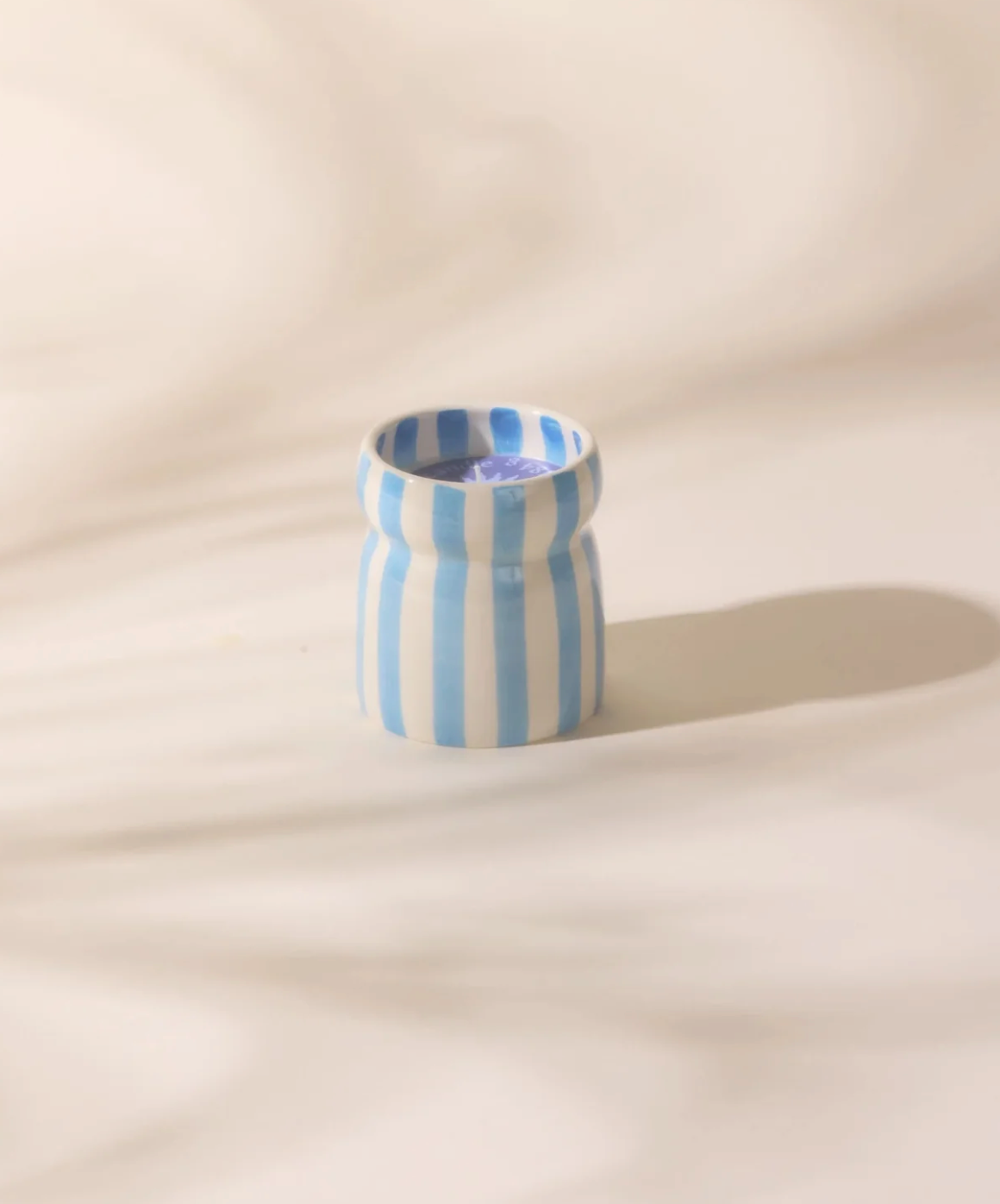 CABANA 6.5 OZ BLUE STRIPED HAND PAINTED - LOST AT SEA