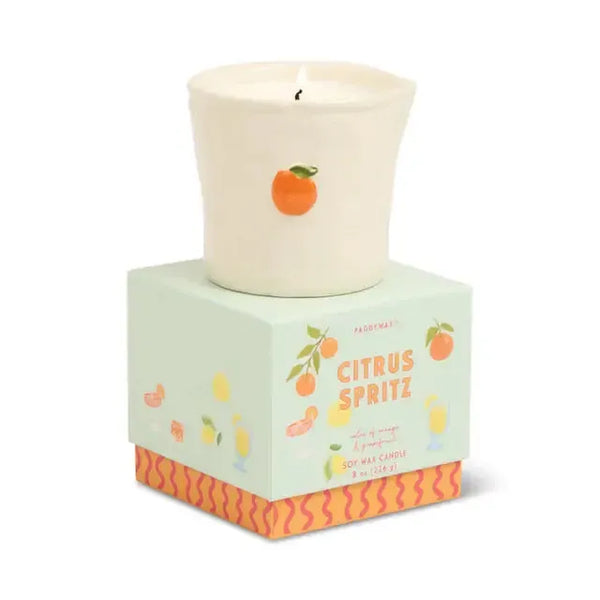 8 OZ BISTRO CERAMIC WITH EMBOSSED ORANGE & PRINTED BOX - CITRUS SPRITZ