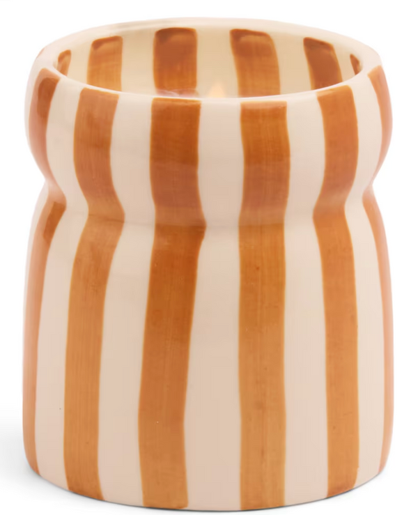 CABENA 6.5 OZ RUST STRIPED HAND PAINTED - SIENNA SUNSET