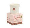 8 OZ BISTRO CERAMIC WITH EMBOSSED STRAWBERRY & PRINTED BOX - STRAWBERRY